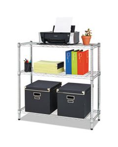 ALESW833614SR RESIDENTIAL WIRE SHELVING, THREE-SHELF, 36W X 14D X 36H, SILVER