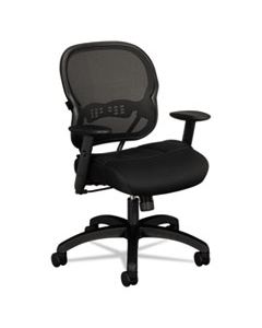 BSXVL712MM10 WAVE MESH MID-BACK TASK CHAIR, SUPPORTS UP TO 250 LBS., BLACK SEAT/BLACK BACK, BLACK BASE