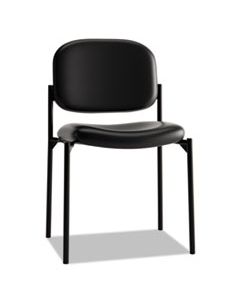 BSXVL606SB11 VL606 STACKING GUEST CHAIR WITHOUT ARMS, BLACK SEAT/BLACK BACK, BLACK BASE