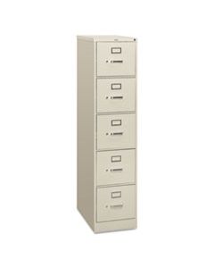 HON315PQ 310 SERIES FIVE-DRAWER FULL-SUSPENSION FILE, LETTER, 15W X 26.5D X 60H, LIGHT GRAY