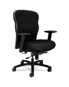 BSXVL705VM10 WAVE MESH BIG AND TALL CHAIR, SUPPORTS UP TO 450 LBS., BLACK SEAT/BLACK BACK, BLACK BASE