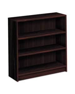 HON1872N 1870 SERIES BOOKCASE, THREE SHELF, 36W X 11 1/2D X 36 1/8H, MAHOGANY