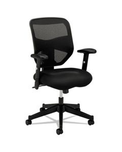 BSXVL531MM10 VL531 MESH HIGH-BACK TASK CHAIR WITH ADJUSTABLE ARMS, SUPPORTS UP TO 250 LBS., BLACK SEAT/BLACK BACK, BLACK BASE