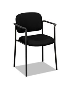 BSXVL616VA10 VL616 STACKING GUEST CHAIR WITH ARMS, BLACK SEAT/BLACK BACK, BLACK BASE