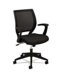 BSXVL521VA10 HVL521 MESH MID-BACK TASK CHAIR, SUPPORTS UP TO 250 LBS., BLACK SEAT/BLACK BACK, BLACK BASE