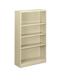 HONS60ABCL METAL BOOKCASE, FOUR-SHELF, 34-1/2W X 12-5/8D X 59H, PUTTY