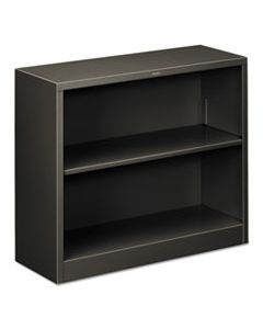 HONS30ABCS METAL BOOKCASE, TWO-SHELF, 34-1/2W X 12-5/8D X 29H, CHARCOAL