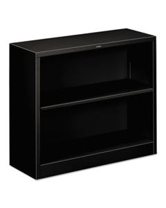 HONS30ABCP METAL BOOKCASE, TWO-SHELF, 34-1/2W X 12-5/8D X 29H, BLACK