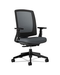 HON2281VA19T LOTA SERIES MESH MID-BACK WORK CHAIR, SUPPORTS UP TO 250 LBS., CHARCOAL SEAT/CHARCOAL BACK, BLACK BASE