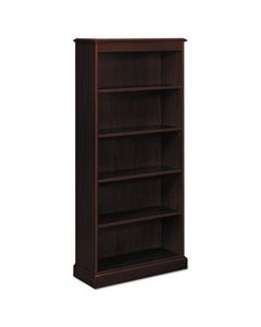 HON94225NN 94000 SERIES FIVE-SHELF BOOKCASE, 35-3/4W X 14-5/16D X 78-1/4H, MAHOGANY