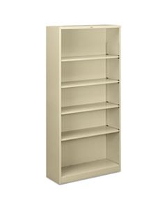 HONS72ABCL METAL BOOKCASE, FIVE-SHELF, 34-1/2W X 12-5/8D X 71H, PUTTY