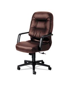 HON2091SR69T PILLOW-SOFT 2090 SERIES EXECUTIVE HIGH-BACK SWIVEL/TILT CHAIR, SUPPORTS UP TO 300 LBS., BURGUNDY SEAT/BACK, BLACK BASE