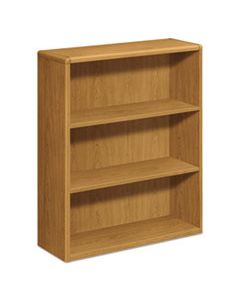 HON10753CC 10700 SERIES WOOD BOOKCASE, THREE SHELF, 36W X 13 1/8D X 43 3/8H, HARVEST