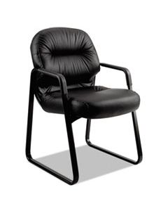 HON2093SR11T PILLOW-SOFT 2090 SERIES GUEST ARM CHAIR, 31.25" X 35.75" X 36", BLACK SEAT/BLACK BACK, BLACK BASE