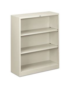 HONS42ABCQ METAL BOOKCASE, THREE-SHELF, 34-1/2W X 12-5/8D X 41H, LIGHT GRAY