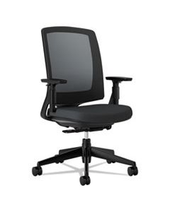 HON2281VA10T LOTA SERIES MESH MID-BACK WORK CHAIR, SUPPORTS UP TO 250 LBS., BLACK SEAT/BLACK BACK, BLACK BASE