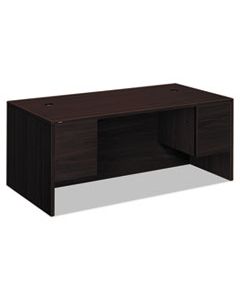 HON10593NN 10500 SERIES 3/4 HEIGHT DOUBLE PEDESTAL DESK, 72W X 36D X 29.5H, MAHOGANY