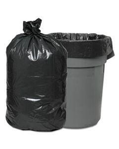 BWK528 LOW-DENSITY WASTE CAN LINERS, 60 GAL, 0.95 MIL, 38" X 58", GRAY, 100/CARTON