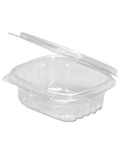 GNPAD24F PLASTIC HINGED-LID DELI CONTAINERS, HIGH DOME, 24 OZ, CLEAR, 200/CARTON