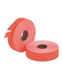 MNK925085 EASY-LOAD TWO-LINE LABELS FOR PRICEMARKER 1136, 0.63 X 0.88, FLUORESCENT RED, 1,750/ROLL, 2 ROLLS/PACK