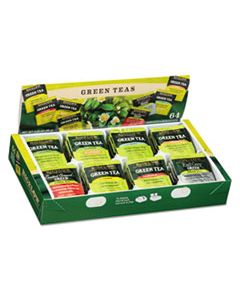 BTC30568 GREEN TEA ASSORTMENT, INDIVIDUALLY WRAPPED, EIGHT FLAVORS, 64 TEA BAGS/BOX