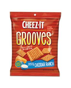 KEB93646 CHEEZ-IT GROOVES CRACKERS, ZESTY RANCH, 3.25 BAG, 6/BOX