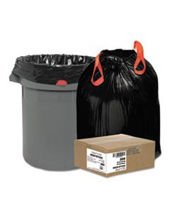 WBI1DT200 HEAVY-DUTY TRASH BAGS, 30 GAL, 1.2 MIL, 30.5" X 33", BLACK, 200/BOX