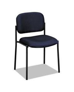 BSXVL606VA90 VL606 STACKING GUEST CHAIR WITHOUT ARMS, NAVY SEAT/NAVY BACK, BLACK BASE