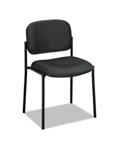 BSXVL606VA19 VL606 STACKING GUEST CHAIR WITHOUT ARMS, CHARCOAL SEAT/CHARCOAL BACK, BLACK BASE