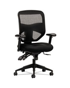 BSXVL532MM10 VL532 MESH HIGH-BACK TASK CHAIR, SUPPORTS UP TO 250 LBS., BLACK SEAT/BLACK BACK, BLACK BASE