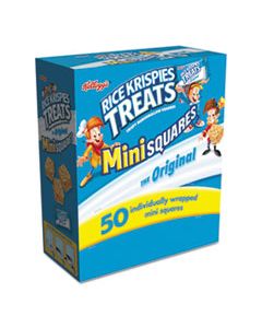 KEB12061 RICE KRISPIES TREATS, MINI SQUARES, 0.39 OZ, 50/BOX