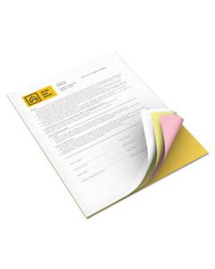 XER3R12856 VITALITY MULTIPURPOSE CARBONLESS 4-PART PAPER, 8.5 X 11, CANARY/GOLDENROD/PINK/WHITE, 5, 000/CARTON