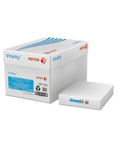 XER3R11376 VITALITY 100% RECYCLED MULTIPURPOSE PAPER, 92 BRIGHT, 20LB, 8.5 X 11, WHITE, 500 SHEETS/REAM, 10 REAMS/CARTON