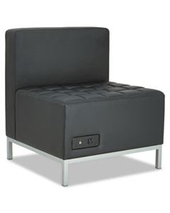 ALEQB8116P ALERA QUB SERIES POWERED ARMLESS L SECTIONAL, 26.38W X 26.38D X 30.5H, BLACK