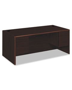 HON10791NN 10700 SERIES DESK, 3/4 HEIGHT DOUBLE PEDESTALS, 72W X 36D X 29.5H, MAHOGANY