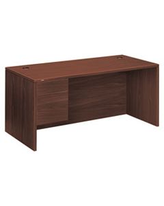 HON10584LNN 10500 SERIES "L" LEFT 3/4 HEIGHT PEDESTAL DESK, 66W X 30D X 29.5H, MAHOGANY