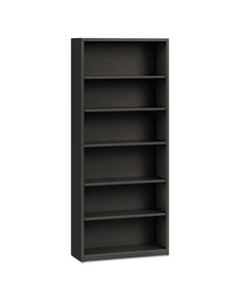 HONS82ABCS METAL BOOKCASE, SIX-SHELF, 34-1/2W X 12-5/8D X 81-1/8H, CHARCOAL