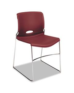 HON4041MB OLSON STACKER HIGH DENSITY CHAIR, MULBERRY SEAT/MULBERRY BACK, CHROME BASE, 4/CARTON