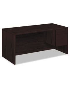 HON10583RNN 10500 SERIES "L" RIGHT 3/4 HEIGHT PEDESTAL DESK, 66W X 30D X 29.5H, MAHOGANY