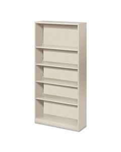 HONS72ABCQ METAL BOOKCASE, FIVE-SHELF, 34-1/2W X 12-5/8D X 71H, LIGHT GRAY