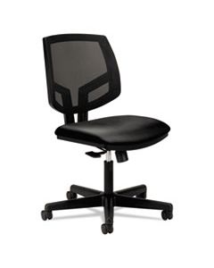 HON5711SB11T VOLT SERIES MESH BACK LEATHER TASK CHAIR, SUPPORTS UP TO 250 LBS., BLACK SEAT/BLACK BACK, BLACK BASE