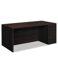 HON10787RNN 10700 SINGLE PEDESTAL DESK, FULL RIGHT PEDESTAL, 72W X 36D X 29.5H, MAHOGANY