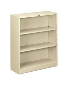 HONS42ABCL METAL BOOKCASE, THREE-SHELF, 34-1/2W X 12-5/8D X 41H, PUTTY