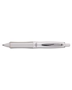 PIL36204 DR. GRIP PUREWHITE RETRACTABLE BALLPOINT PEN, 1MM, BLACK INK, WHITE/CRYSTAL BARREL