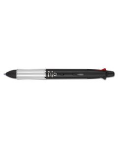 PIL36220 DR. GRIP 4 + 1 RETRACTABLE BALLPOINT PEN/PENCIL, BK/BE/GN/RED INK, BLACK BARREL