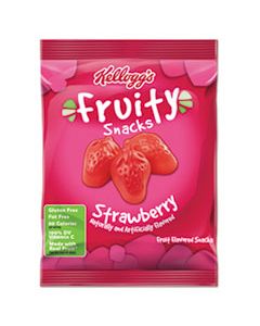 KEB29668 FRUITY SNACKS, STRAWBERRY, 2.5OZ BAG, 48/CARTON