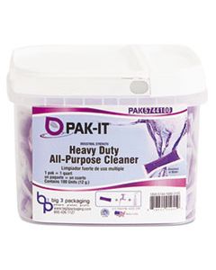 BIG574420003400 HEAVY-DUTY ALL-PURPOSE CLEANER, PLEASANT SCENT, 100 PAK-ITS/TUB