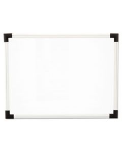 UNV43722 DRY ERASE BOARD, MELAMINE, 24 X 18, WHITE, BLACK/GRAY, ALUMINUM/PLASTIC FRAME