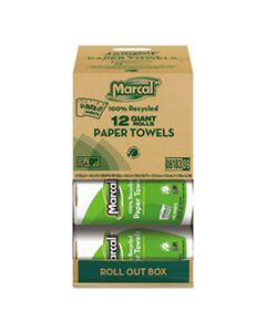 MRC6183 100% RECYCLED ROLL TOWELS, 2-PLY, 5 1/2 X 11, 140 SHEETS, 12 ROLLS/CARTON