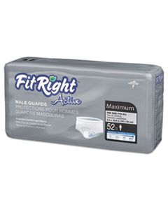 MIIMSCMG02 FITRIGHT ACTIVE MALE GUARDS, 6" X 11", WHITE, 52/PACK